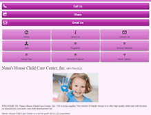 Tablet Screenshot of nanashousechildcare.org